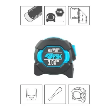 Tape Measure Ferrestock HQ 3 m x 16 mm Nylon 2