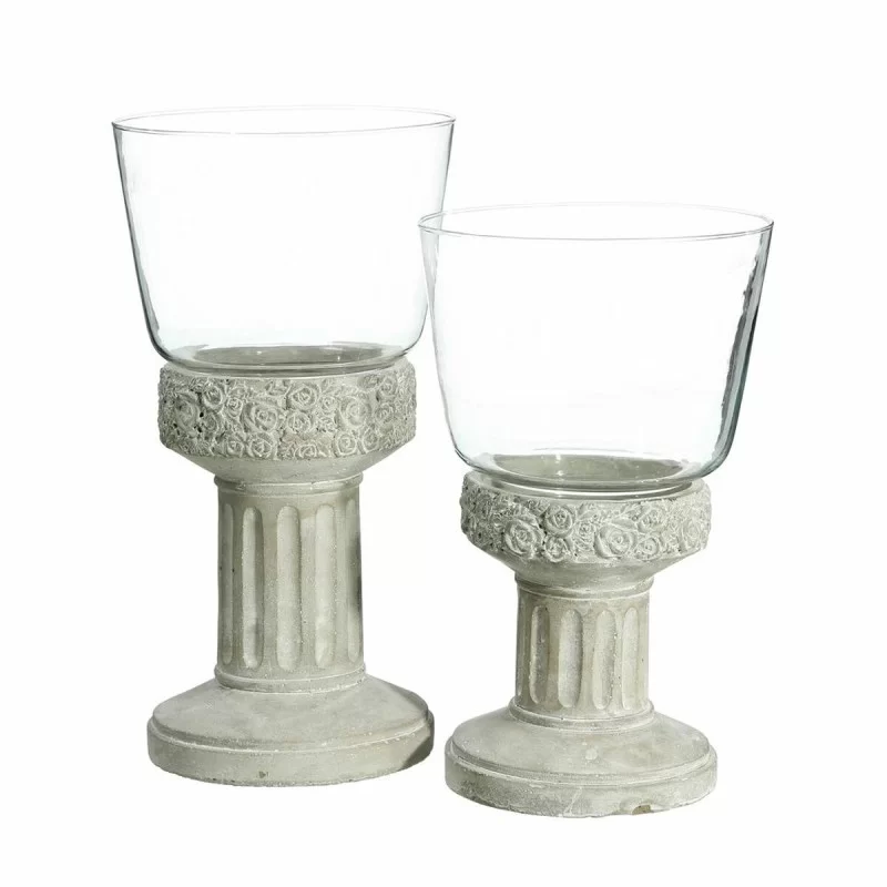 Candleholder 17,5 x 17,5 x 33,5 cm Crystal Grey...