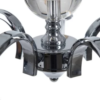 Ceiling Light 63,5 x 60,5 x 91 cm Crystal Metal Silver 2