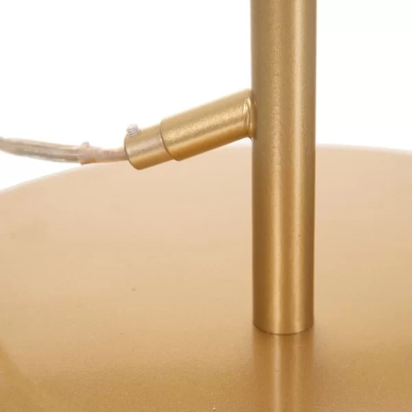 Floor Lamp 40 x 40 x 144 cm Crystal Golden Metal White