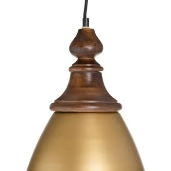 Ceiling Light 21 x 21 x 37 cm Golden Wood Iron 2