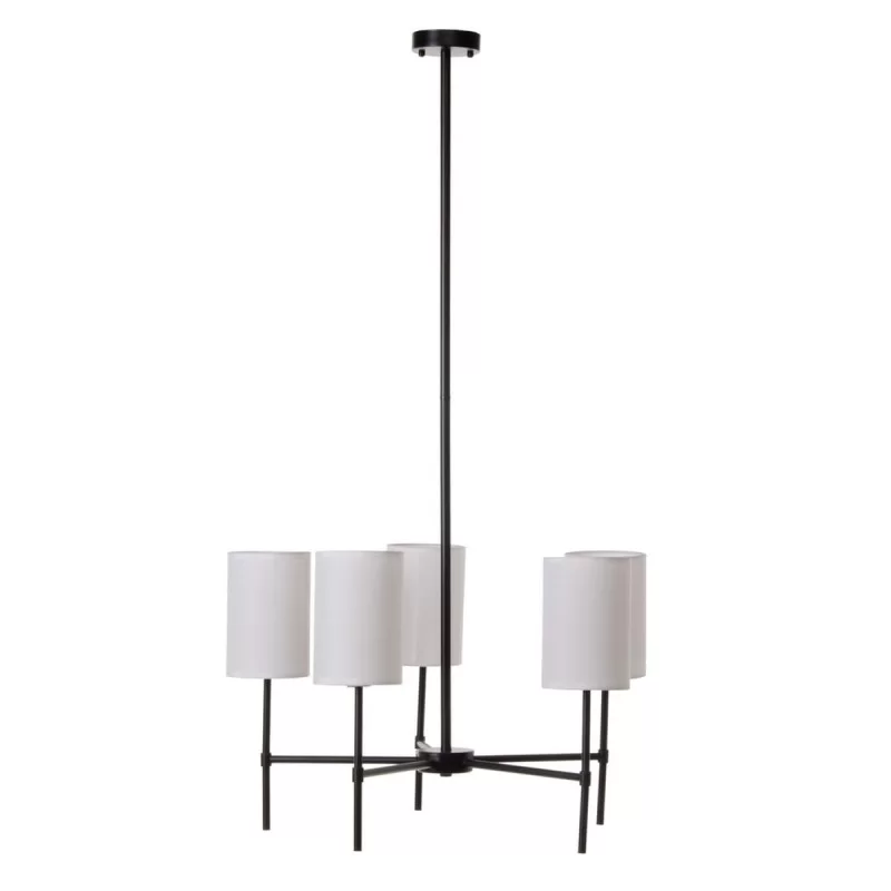 Ceiling Light 64 x 64 x 38 cm Black Metal White...