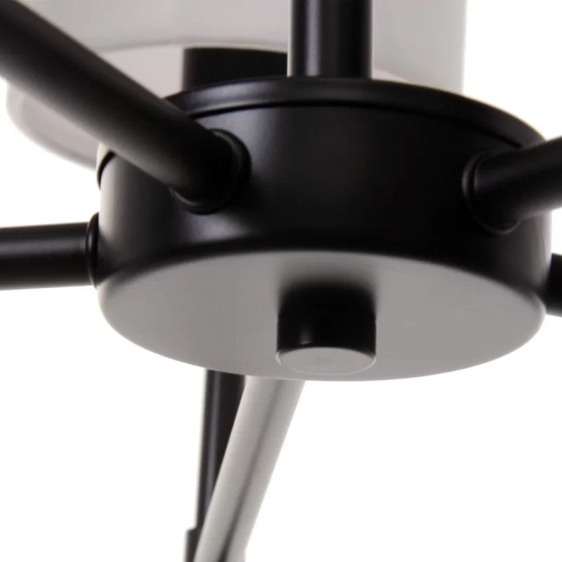 Ceiling Light 64 x 64 x 38 cm Black Metal White...