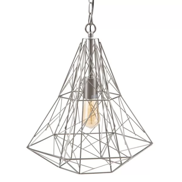 Ceiling Light Metal Silver 35 x 35 x 45 cm