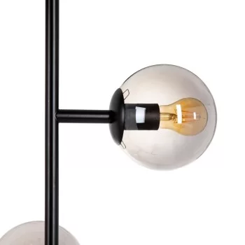 Ceiling Light 40 x 40 x 234 cm Crystal Black Metal Ø 15... 2