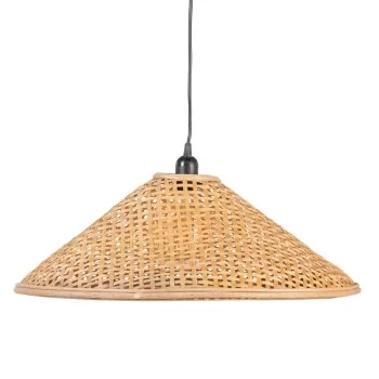 Ceiling Light 55 x 55 x 20 cm Natural Bamboo