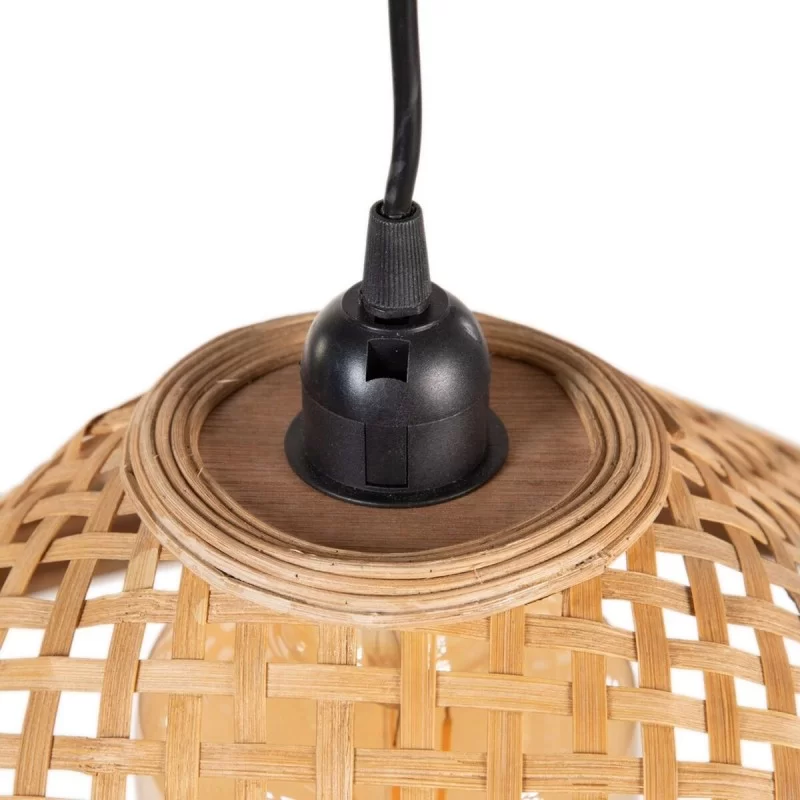 Ceiling Light 55 x 55 x 20 cm Natural Bamboo