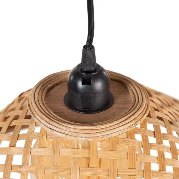 Ceiling Light 55 x 55 x 20 cm Natural Bamboo