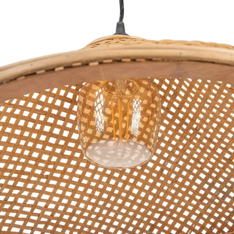 Ceiling Light 55 x 55 x 20 cm Natural Bamboo