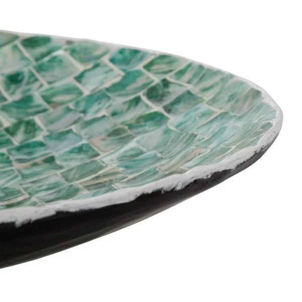 Centerpiece 70 x 70 x 7 cm Mother of pearl Aquamarine