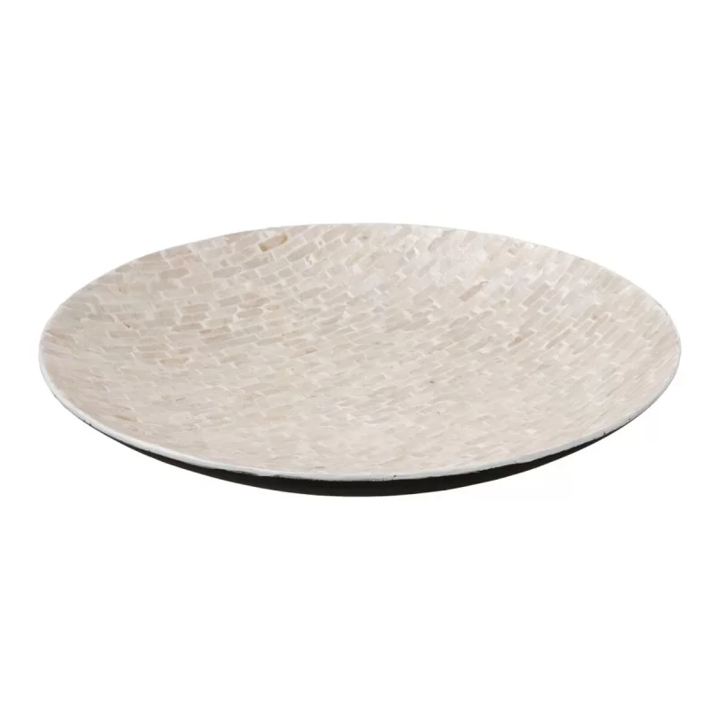 Centerpiece 50 x 50 x 4,5 cm White Mother of pearl