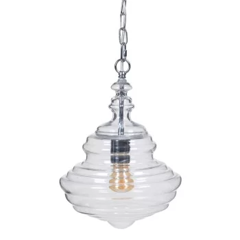 Ceiling Light 28 x 28 x 36 cm Crystal Metal Silver