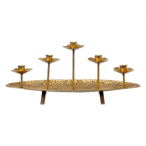 Candleholder 50,5 x 17,5 x 21 cm Golden Metal