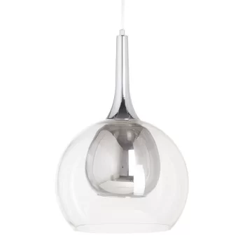 Ceiling Light Crystal Grey Metal 30 x 30 x 50 cm