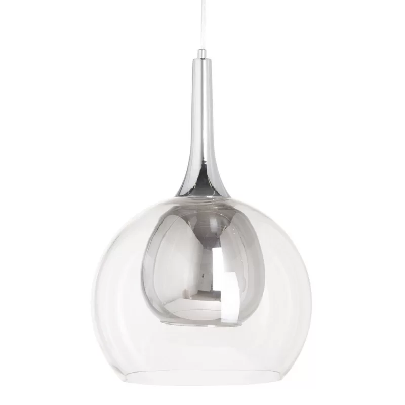 Ceiling Light Crystal Grey Metal 30 x 30 x 50 cm