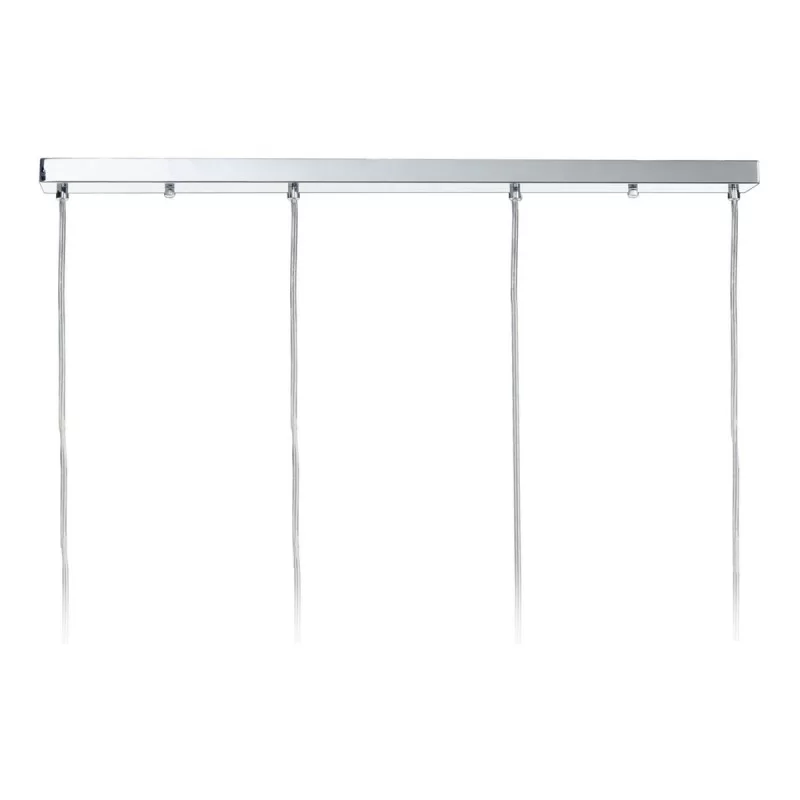 Ceiling Light Crystal Grey Metal 90 x 16 x 50 cm