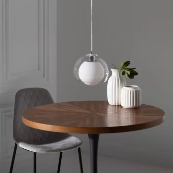 Ceiling Light 25 x 25 x 19,5 cm Crystal Silver Iron Ø 25 cm 2