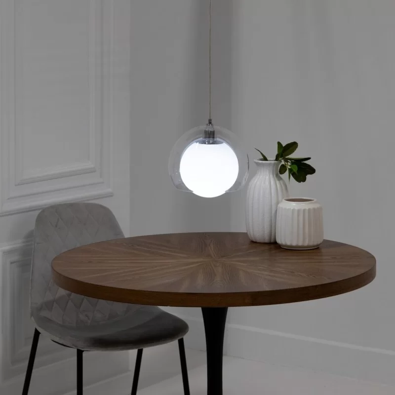 Ceiling Light 25 x 25 x 19,5 cm Crystal Silver...