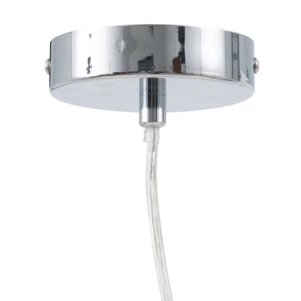 Ceiling Light 25 x 25 x 19,5 cm Crystal Silver Iron Ø 25 cm