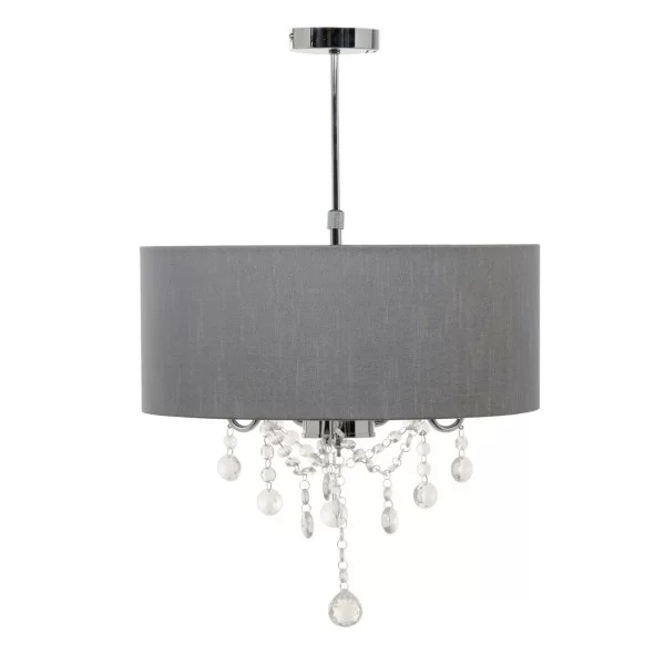 Ceiling Light 44 x 44 x 65 cm Grey Metal Ø 44 cm