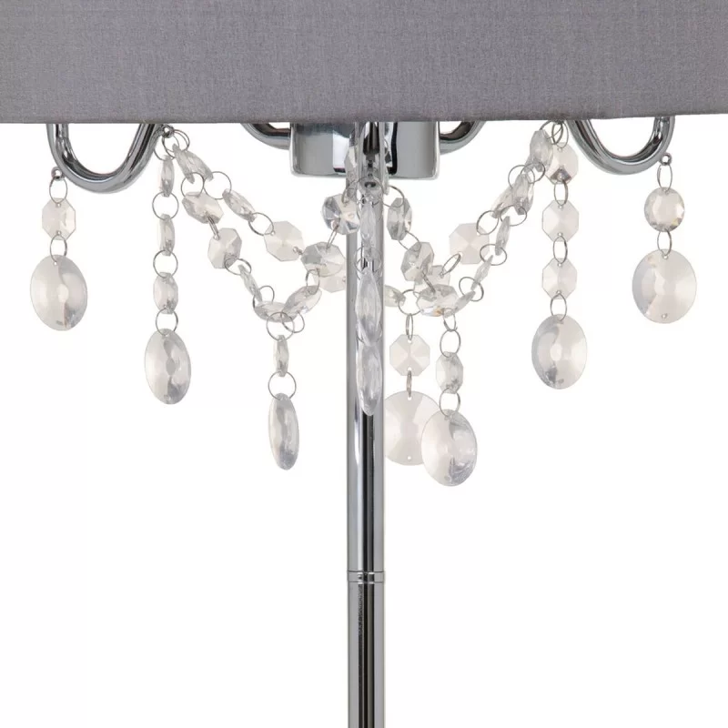 Desk lamp Grey Acrylic Linen Metal Iron 40 W...