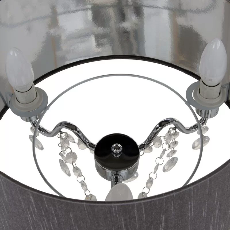 Desk lamp Grey Acrylic Linen Metal Iron 40 W...