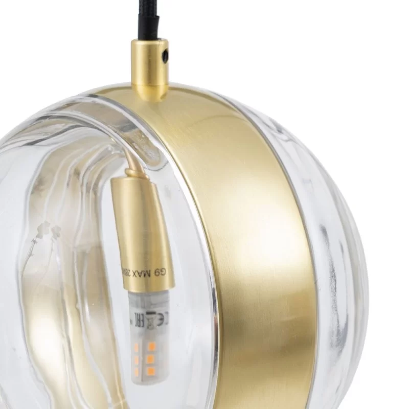 Ceiling Light 15 x 15 x 120 cm Crystal Golden...