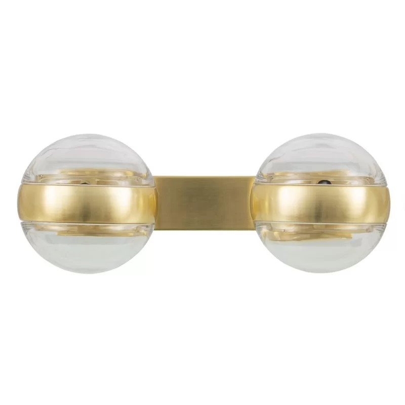 Wall Lamp 40 x 15 x 17,5 cm Crystal Golden Iron