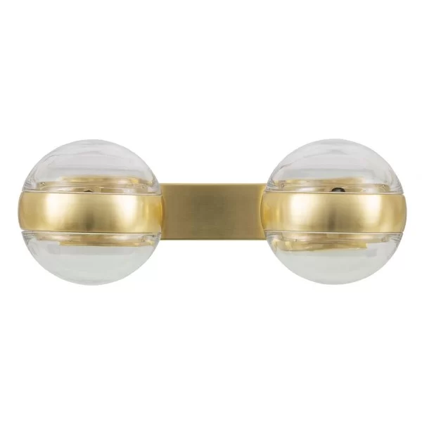 Wall Lamp 40 x 15 x 17,5 cm Crystal Golden Iron