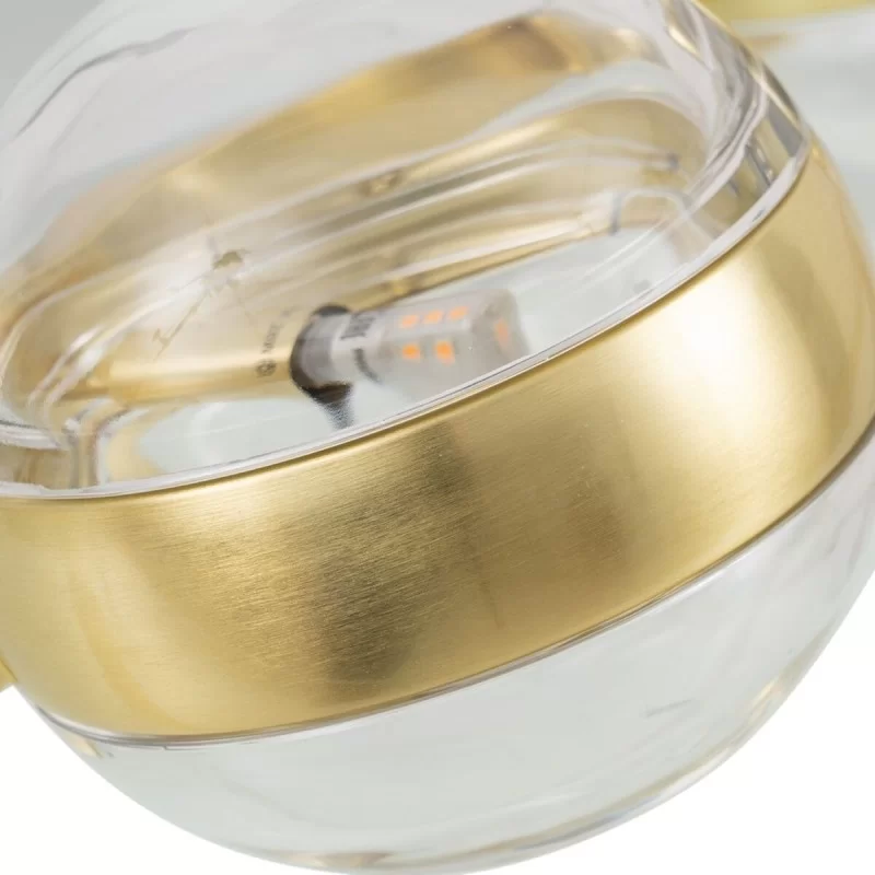 Wall Lamp 40 x 15 x 17,5 cm Crystal Golden Iron