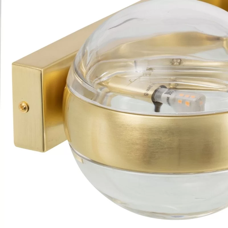 Wall Lamp 40 x 15 x 17,5 cm Crystal Golden Iron