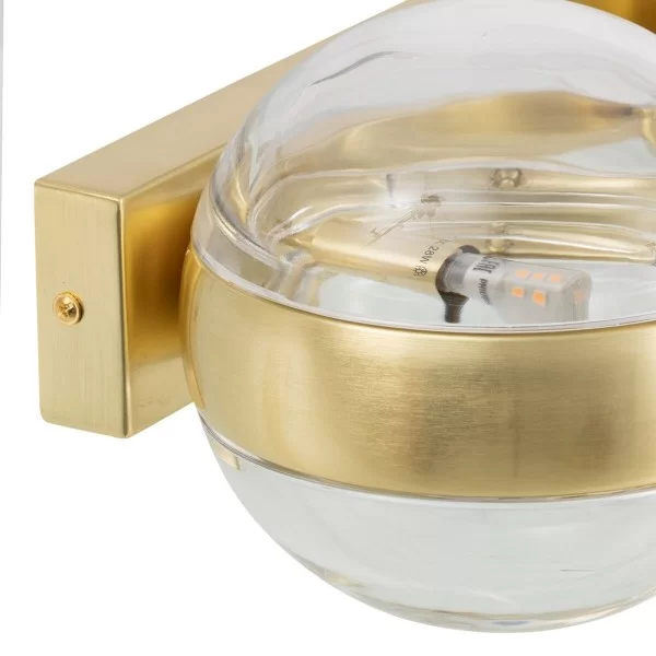 Wall Lamp 40 x 15 x 17,5 cm Crystal Golden Iron