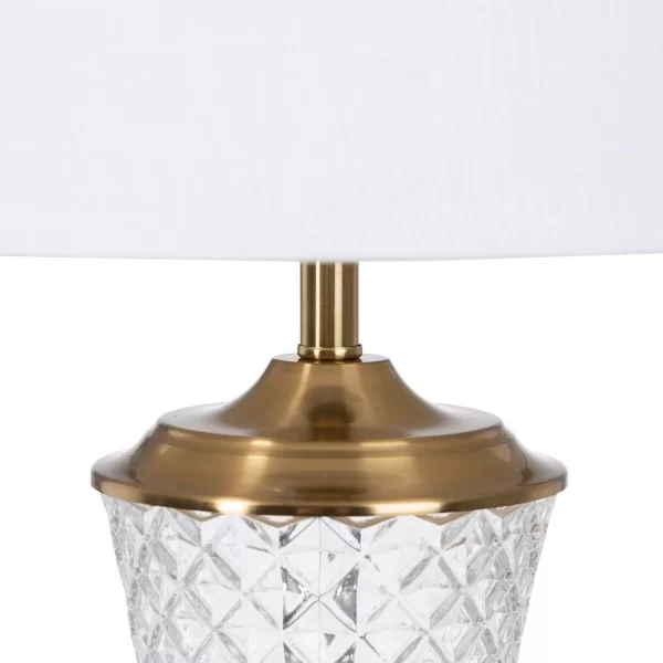 Desk lamp Golden Linen Metal Iron 40 W 220 V 35 x 35 x 69 cm