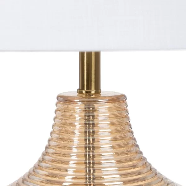 Desk lamp Golden Linen Metal Iron 40 W 220 V 30 x 30 x 47 cm