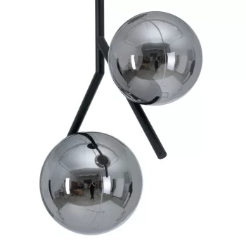 Ceiling Light 50 x 15 x 54 cm Crystal Black Metal 2