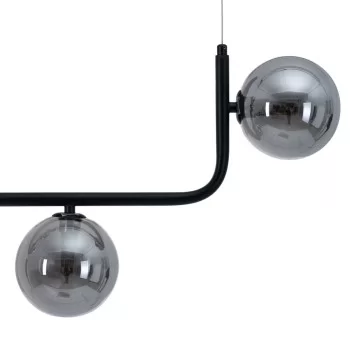 Ceiling Light 85 x 15 x 32 cm Crystal Black Metal 2