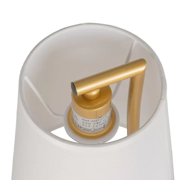 Wall Lamp 32 x 16 x 64 cm Synthetic Fabric Black Golden Metal Modern