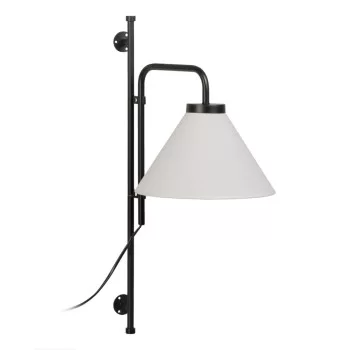 Wall Lamp 25 x 37 x 60 cm Synthetic Fabric Black Metal...