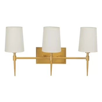 Wall Lamp 58 x 20 x 31,5 cm Synthetic Fabric Golden Metal... 2