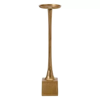 Candleholder 12 x 12 x 48,5 cm Golden Aluminium