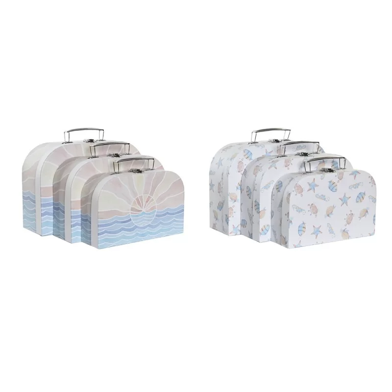 Set of decorative boxes DKD Home Decor...