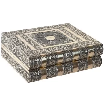 Jewelry box DKD Home Decor Champagne Natural Wood...