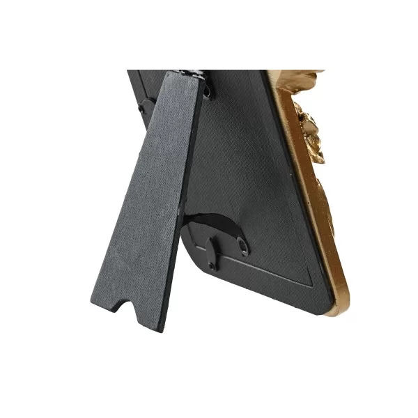 Photo frame DKD Home Decor 18 x 3 x 22,6 cm Crystal Black Beige Golden Resin Shabby Chic (2 Units)