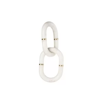Decorative Figure Home ESPRIT White Golden Chain 13 x 13...