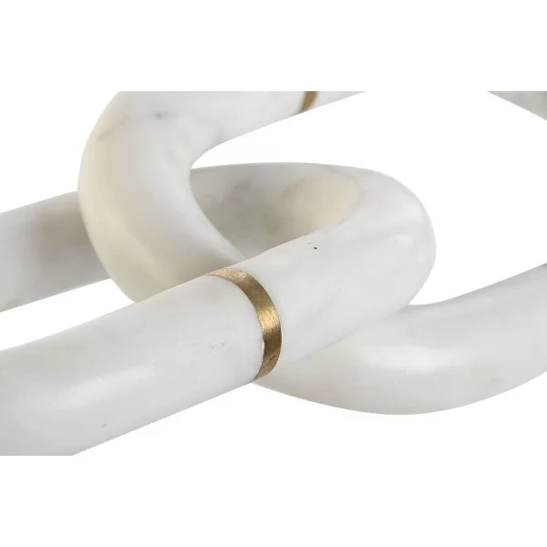 Decorative Figure Home ESPRIT White Golden Chain 13 x 13 x 28 cm