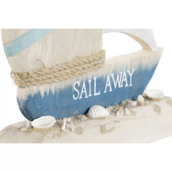 Decorative Figure Home ESPRIT Blue Red Natural Candle maker 15 x 4,5 x 23,5 cm (2 Units)