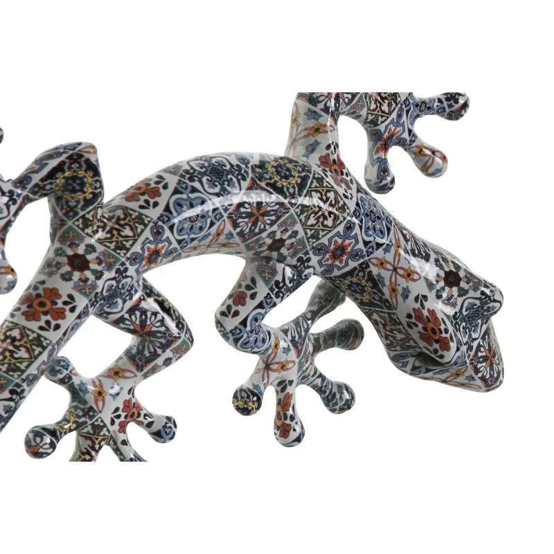 Wall Decoration Home ESPRIT Multicolour Lizard Mediterranean 13 x 5 x 29 cm (2 Units)