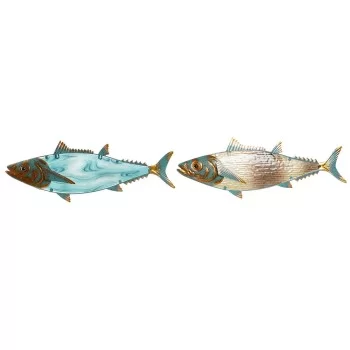 Wall Decoration Home ESPRIT Blue Multicolour Golden Fish...
