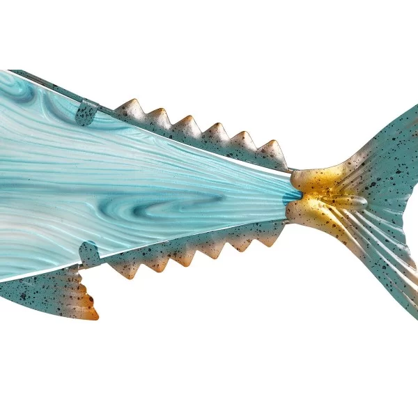 Wall Decoration Home ESPRIT Blue Multicolour Golden Fish Mediterranean 70 x 4,5 x 25,5 cm (2 Units)