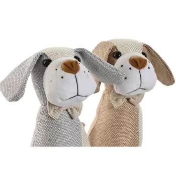 Door stop Home ESPRIT Sand 23 x 12 x 26 cm Dog (2 Units) 2
